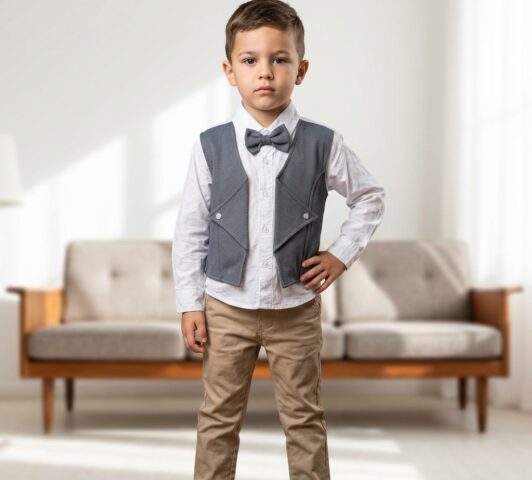 Boys Formal Outfit Set - 12-18 Mon, Khaki