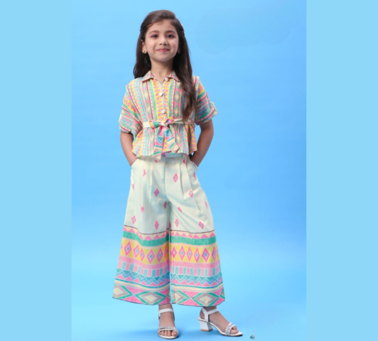 Pastel Pop Printed Co-Ord Set for Girls