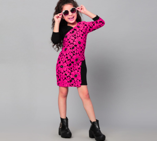 Bloom & Bold Asymmetric Floral Dress