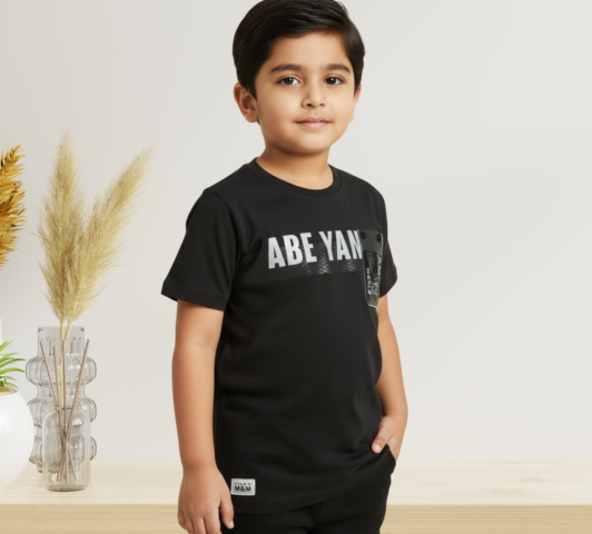 "Abeyance" Tech-Style Black Tee