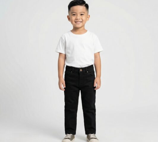 Classic Onyx Denim Jeans "Midnight Black Essentials"