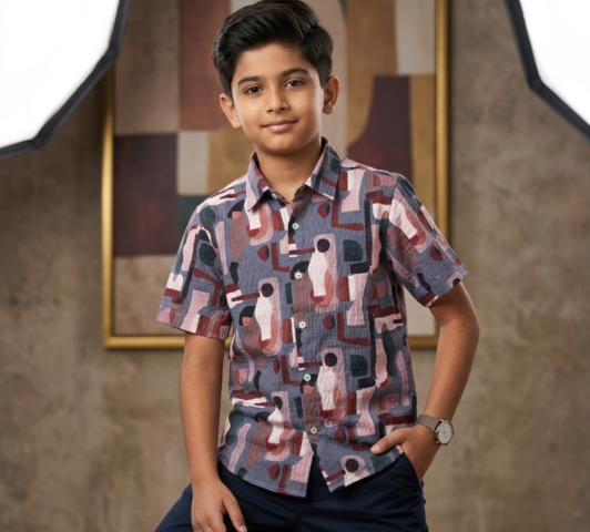 Artisan Geometric Shirt "Abstract Mosaic Edition"