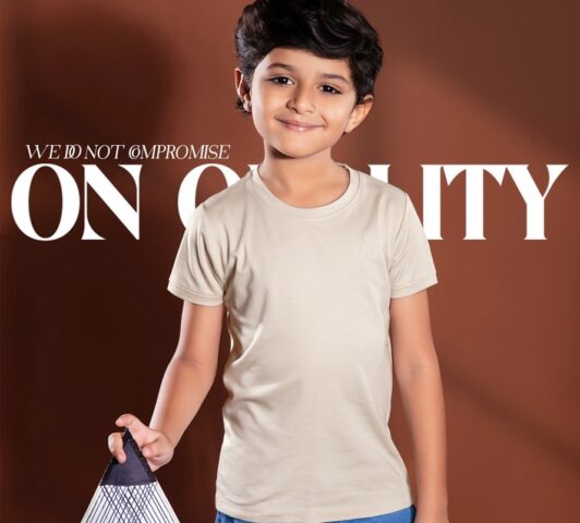 SoftBlush Everyday Comfort Tee - 1-2 Yrs, Beige