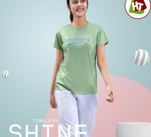 Women's "Best Day" Typography Graphic T-Shirt | Soft Cotton Blend | Mint Green Casual Tee