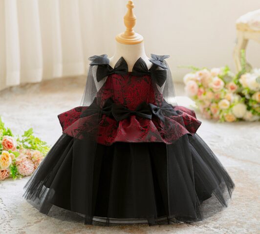 Seraphina Tulle Princess Dress - Black, 12-18 Mon