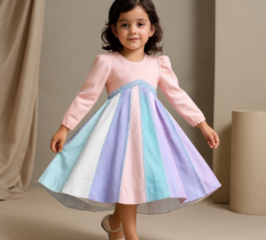 Seraphina Colorblock Twirl Dress